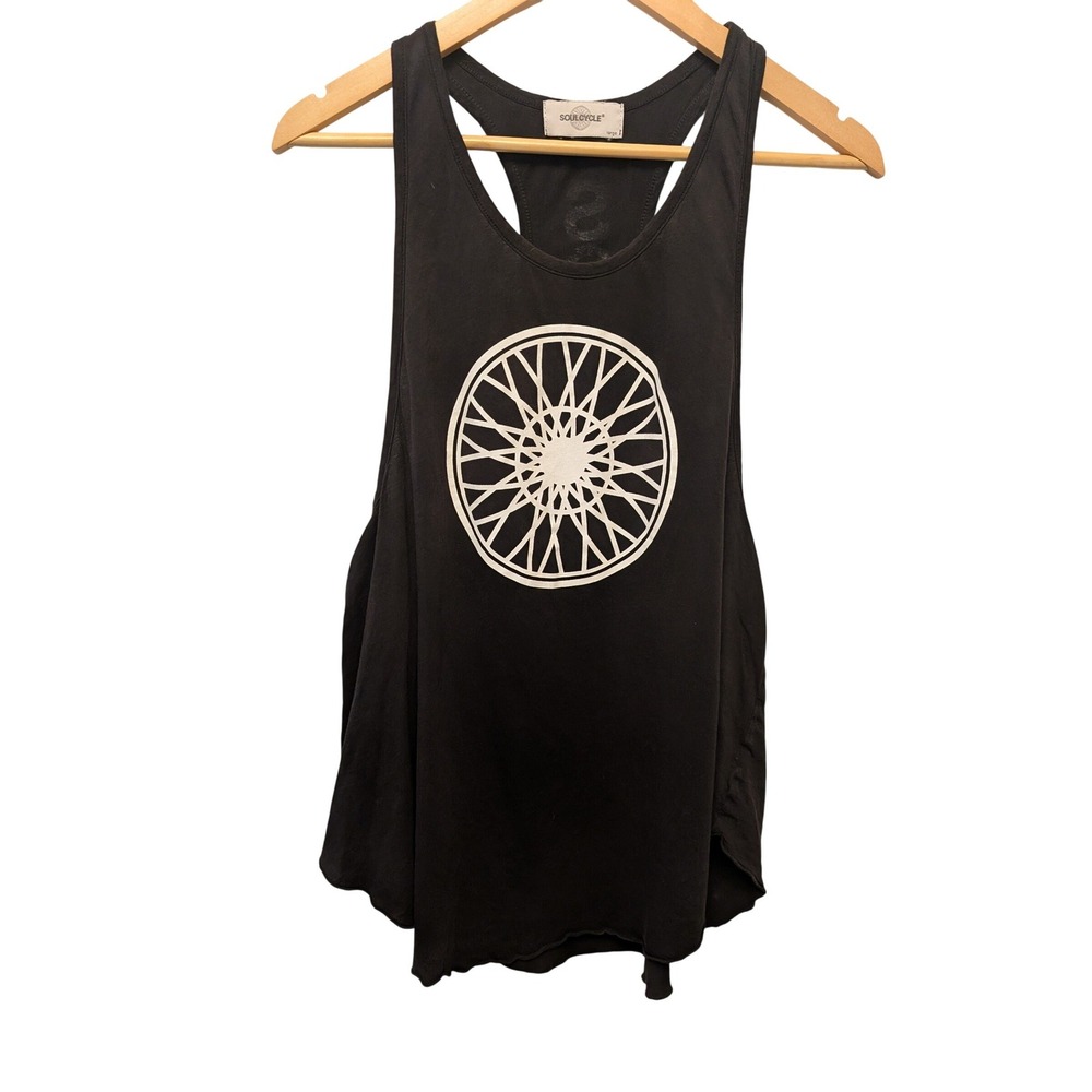SoulCycle Wheel Graphic‎ Racerback Muscle Tank Top Large Workout Activewear Gym